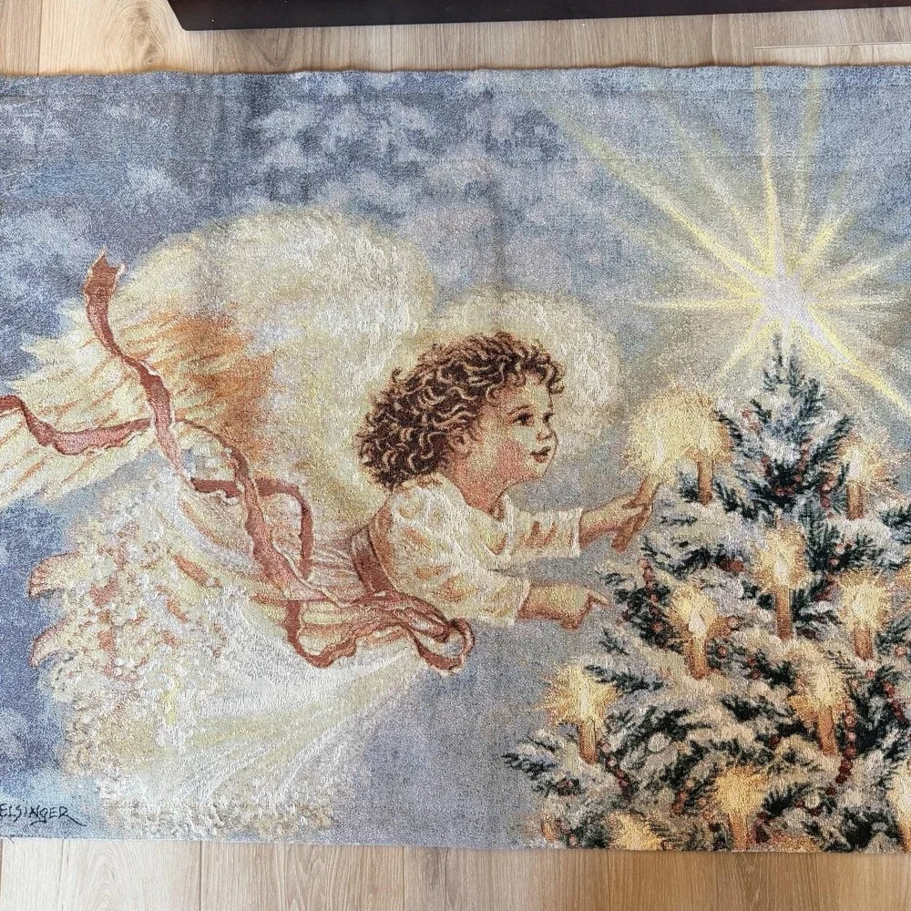 Light Of The Season Angel Tapestry by Dona Gelsinger Wall Hanging Christmas